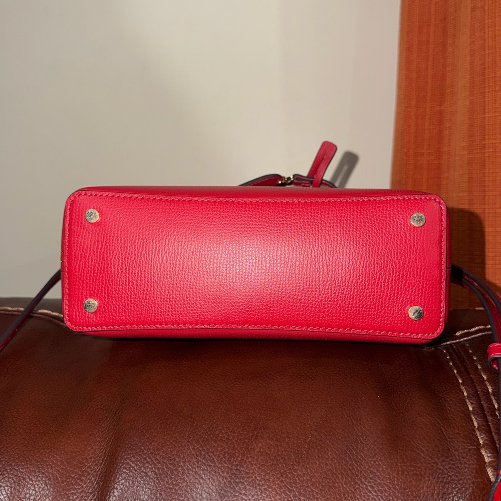‼️Kate Spade Margaux Red Leather Mini Satchel Crossbody Bag - Picture 10 of 13